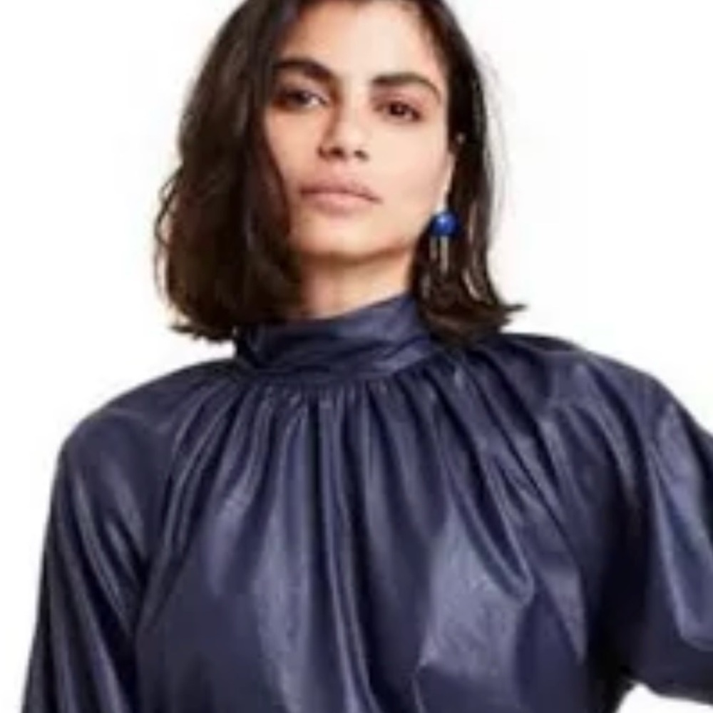 Rachel Comey Midnight Blue Blouse tie back neckline